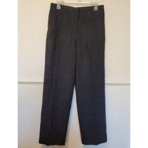 A Giannetti Women's Dress Pants Size 10P Wool Blend Black High Waisted 12” Lined